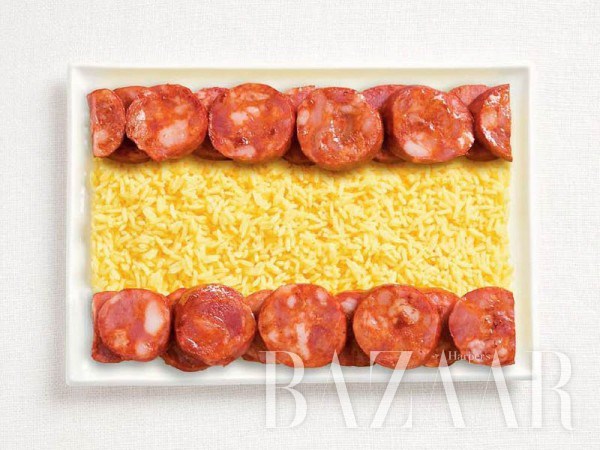 spain-flag-made-from-food-600x450