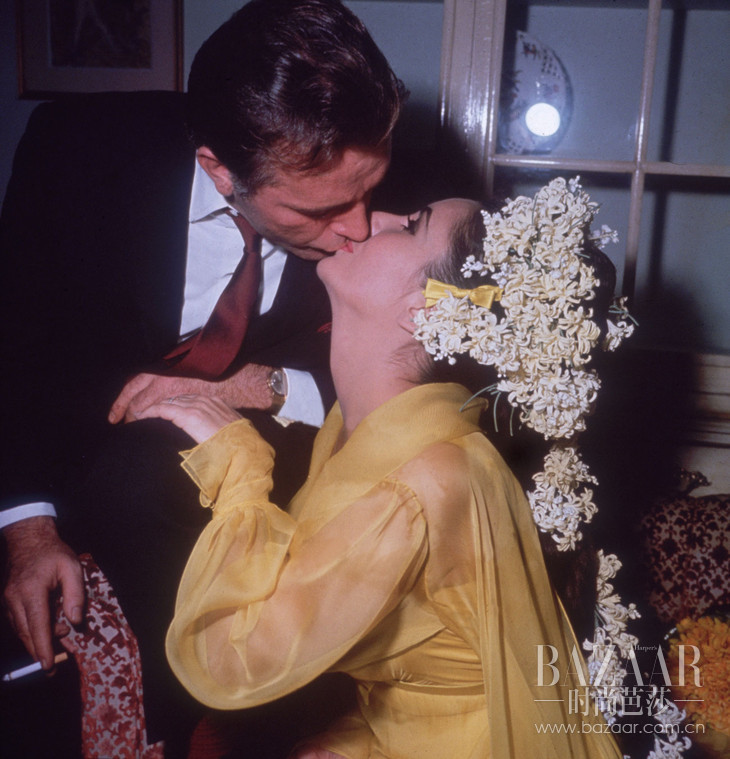 For her first wedding to Richard Burton Elizabeth Taylor wore a bold yellow dress
