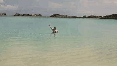 海边度假就是去装b 不服的你看完这些动图再还嘴