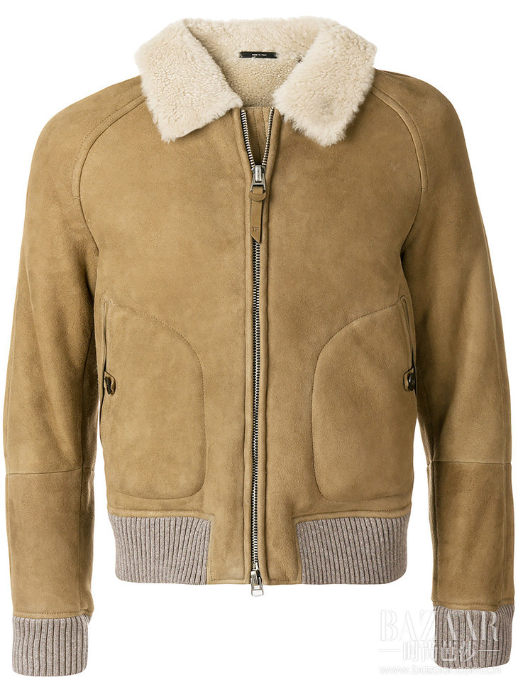 TOM FORD shearling bomber jacket at Farfetch