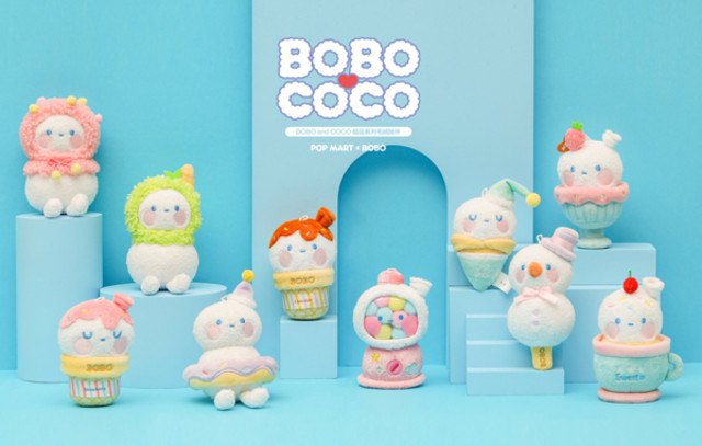 POP MART 泡泡玛特首推毛绒盲盒 BOBO&COCO甜品系列邀你共度午后时光